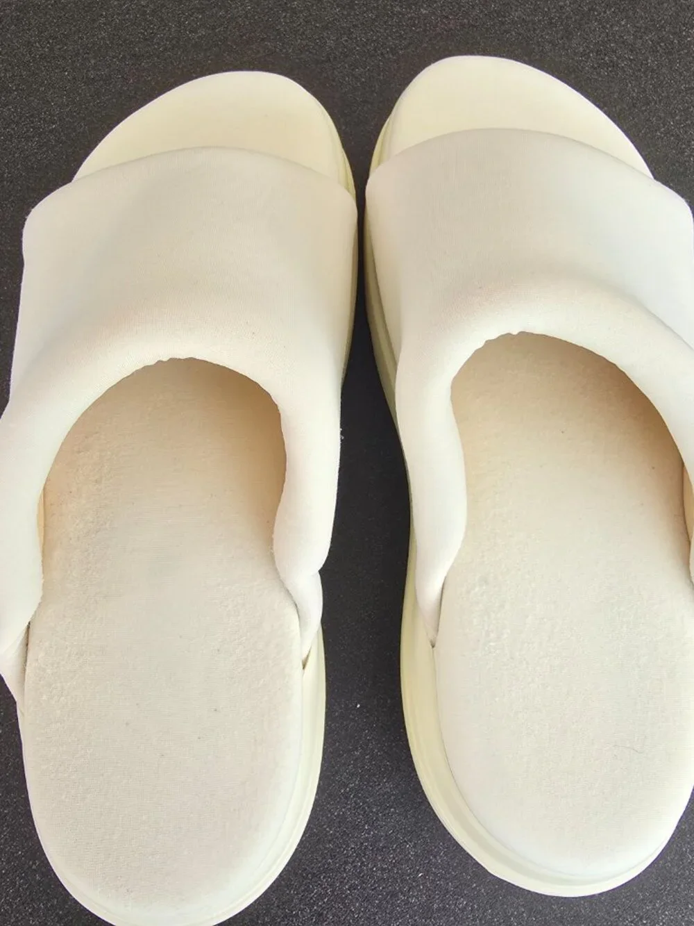 Proenza Schouler Storm White Neoprene Platform Slides